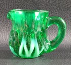 Boyd's Crystal Art Glass MINI PITCHER #30 MINT GREEN 10-17-83 Glows NOS — photo 2