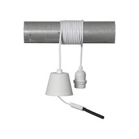 Star Trading Lampenfassung E27 ,Basic‘ Mit Kabel Und Baldachin, Weiß, 350Cm