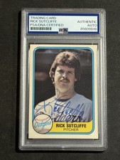 RICK SUTCLIFFE 1981 FLEER SIGNED AUTOGRAPHED CARD #125 DODGERS PSA/DNA CERTIFIED