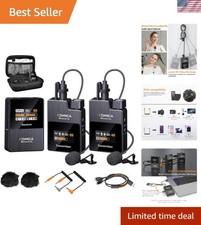 BoomX-D2 Wireless Lavalier Microphone Kit for iPhone Android Cameras 650ft Range