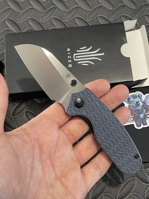 Kizer Knives - Towser S - Blue Richlite Scales w/ a 154CM Blade.