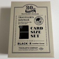 TRAVELERS Notebook Limited Card Size 20th Anniversary Set Black JAPAN NEW