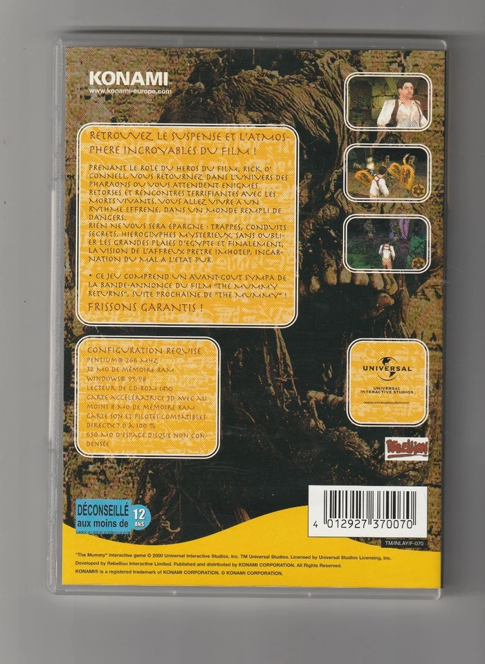THE MUMMY - KONAMI 2000 - JEU PC OCCASION - Photo 2/2