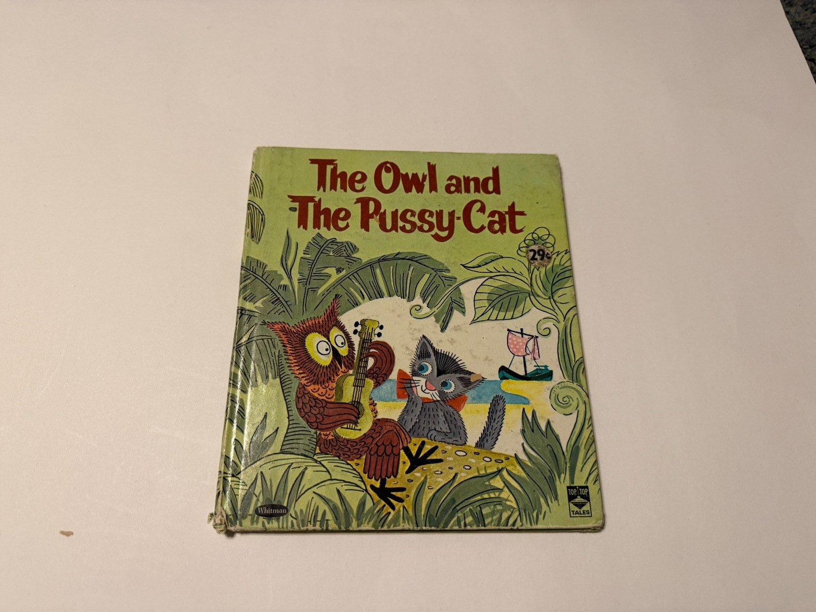 Vintage Children's Whitman Top Top Tales Book THE OWL AND THE PUSSY-CAT Lear