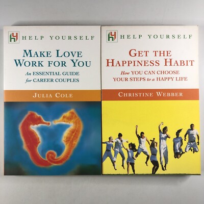 Help Your Self Book Lot Bundle Get the Happiness Habit & Make Love Work For You