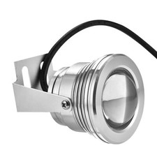  Silver 12V 10W RGB Waterproof Aquarium LED Spotlight Lamp For Fish Tank Pool US