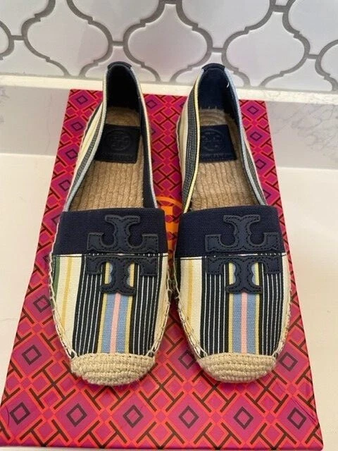 Tory burch weston flat espadrille canvas cheap