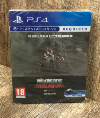 SEALED PS4 The Walking Dead Onslaught Survivors Steelbook Edition Playstation VR