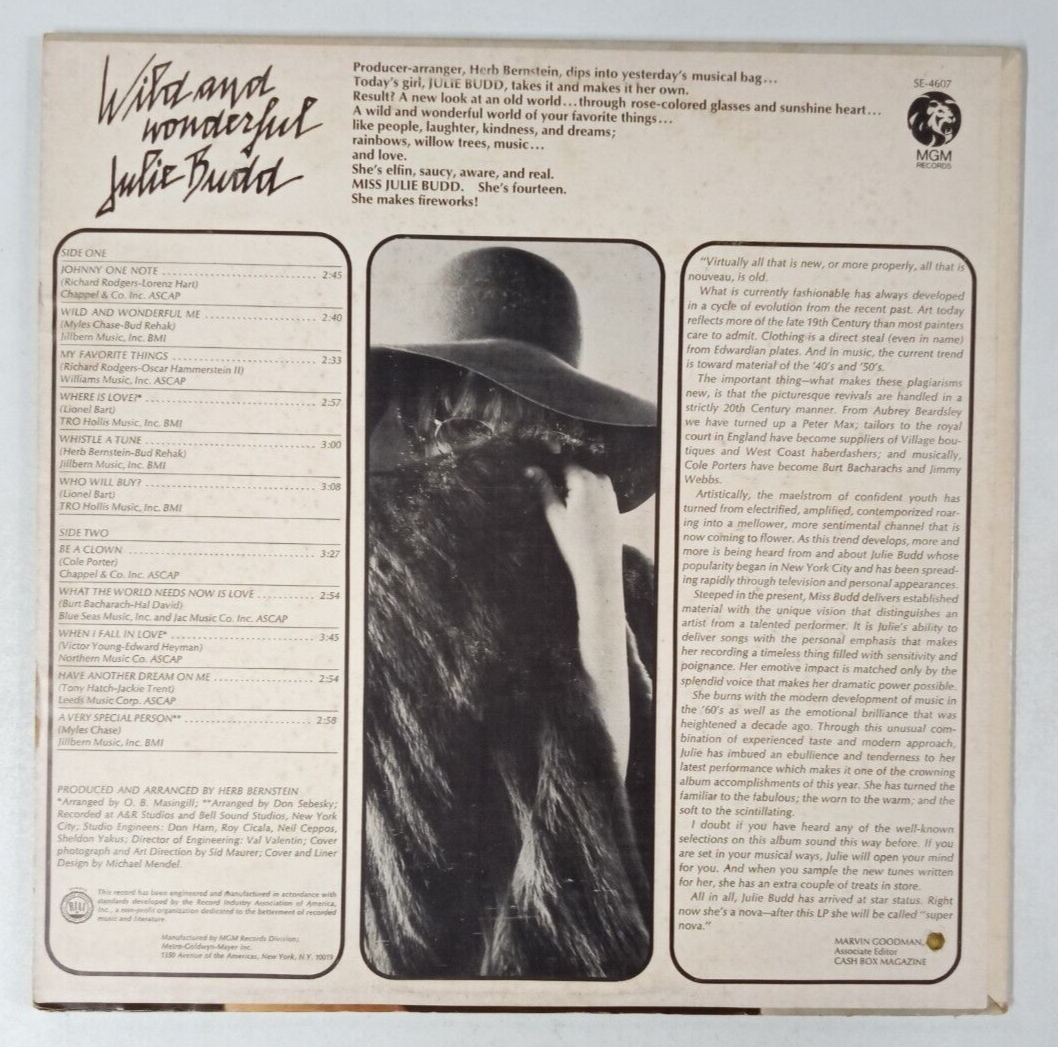 Julie Budd: Wild And Wonderful Lp | eBay