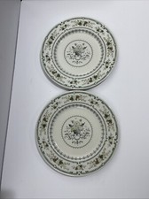 Royal Doulton Provencal Green England English China Set Of 2 Dinner Plates