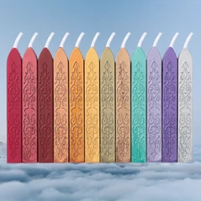 12 Pieces Sealing Wax Sticks with Wicks for Letter Seal Wax Stamp,Wedding Invita