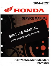 Honda 2014-2021 Pioneer 700 Deluxe Service Manual Reprodction 