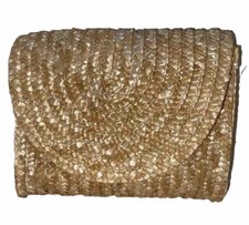EWC Straw Envelope Clutch Purse Bag Lightweight Summer Vacation Tropical Dining