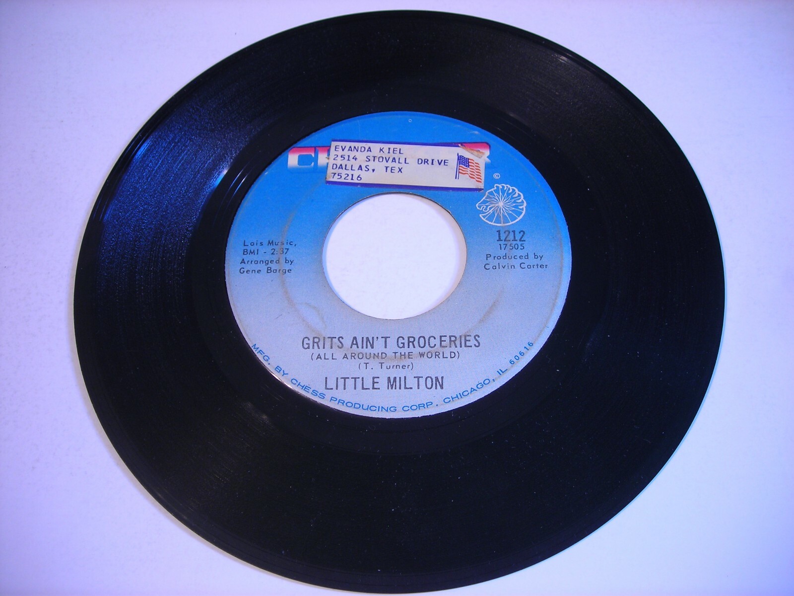 Little Milton Grits Ain't Groceries / I Can't Quit You Baby 1968 45rpm