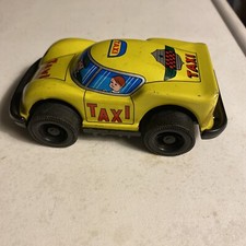 Vintage Tin Friction Toy Taxi Japan