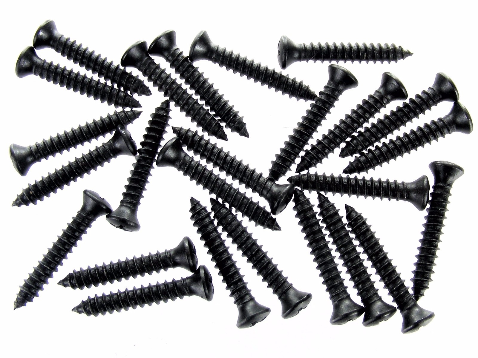 GM Black Trim Screws 8 x 1" Phillips Oval Head 6 Head 25 screws