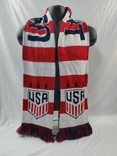 Patriotic Scarf Red White Blue USA Ruffneck Scarves Reversible 60" Stars Stripes