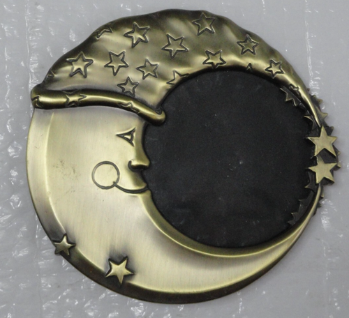 Vtg Crescent Moon Picture Frame Man In The Moon Celestial Stars Anthropomorphic - Picture 2 of 8