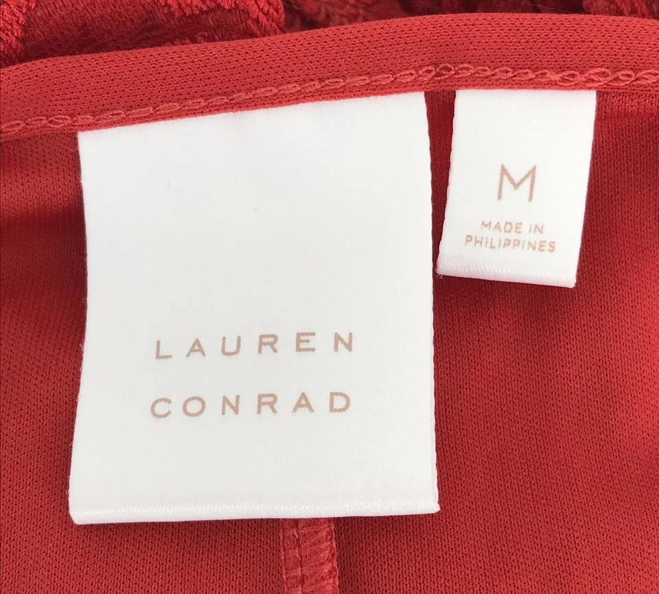 Vestido Lauren Conrad Usado Para Mujer Rojo Encaje Sin Mangas Talla Med Nuevo Con Etiquetas Foto 3 de 4