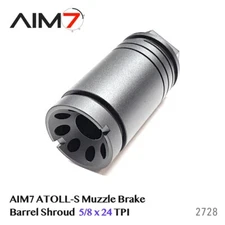 Muzzle Brake 5/8X24 With ATOLL-S Sleeve Sound Forwarder Aluminum Black