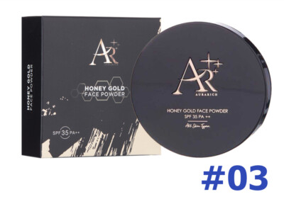 AURARICH Honey Gold Face Powder #03 SPF35 PA++ 15 g with collagen