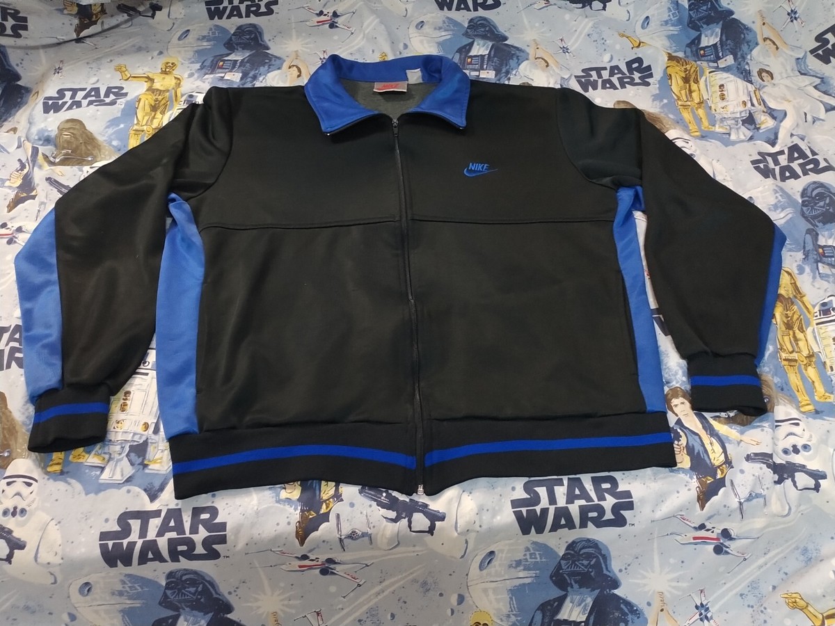 VINTAGE Nike Jacket Mens Track 80s Streetwear Polyester Size XL 
