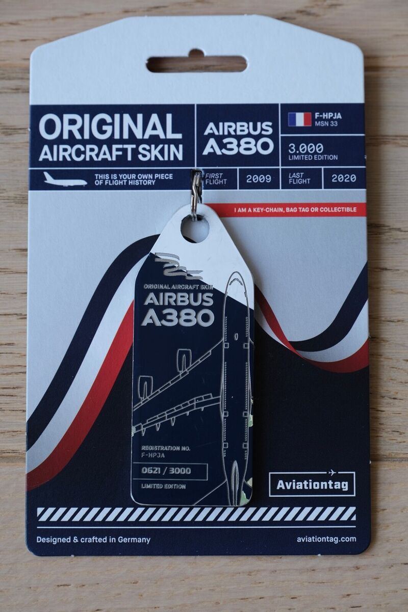 航空機・ヘリコプター Air france aviationtag A380 Aviationtag Airbus A380 - F-HPJF Edition Key-Chain and Bag