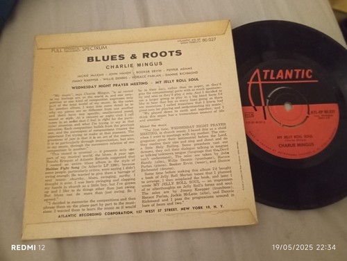 Charlie Mingus "Blues and roots" EP+PS Atlantic Sweden Mint 1960 - Picture 2 of 2