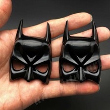 2pcs Metal Black Batman Dark Knight Mask Face Car Emblem Badge Decal Sticker