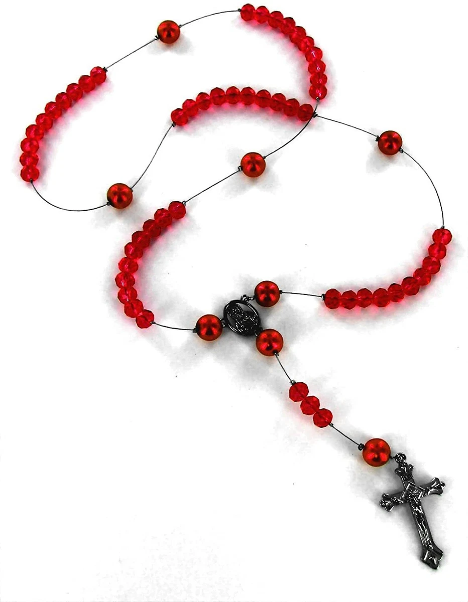 Rosary Making Kit Glass Bead Rosary Supplies Beads Jewelry Making Red