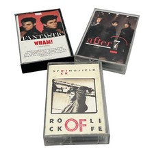 1980s Lot of 3 Cassette Tapes Music Rick Springfield, After 7, Wham