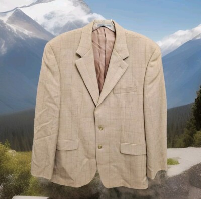 Lauren Ralph Lauren Macys Mens Store Size 41R Wool Sport Jacket Blazer-Men  Beig