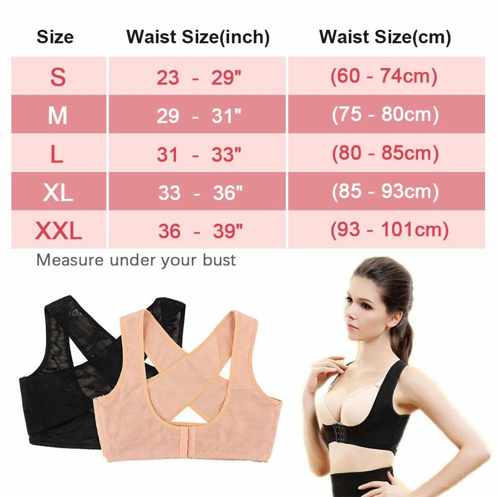 Posture Brace For Women Push Up Bra Back Straightener Pain Relief Chest  Brace