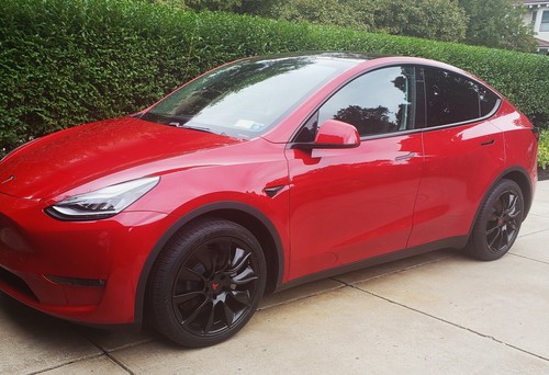 Tesla Model Y 20" (20 inch) True Turbine Wheel Tire Set w/TPMS Satin Black (Set) - 第 10/11 張圖片