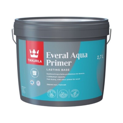 Tikkurila Everal Aqua Primer zum Grundieren von Metall und Holzoberflächen 2,7 L