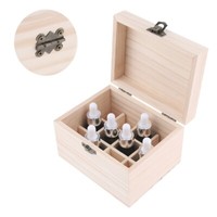 12 Slots äTherisches ÖL Holzkiste Aufbewahrungskoffer Organizer Protector