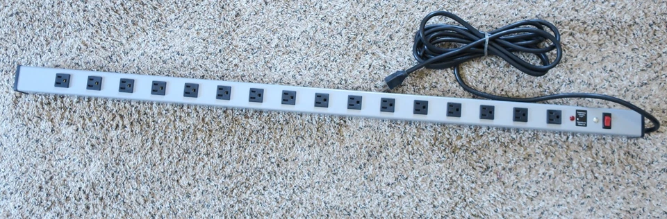 Kendall Howard 48" Power Strip 14ft Power Cord w/ 16 Outlets 1918-3-004 15Amp - Image 2 of 4