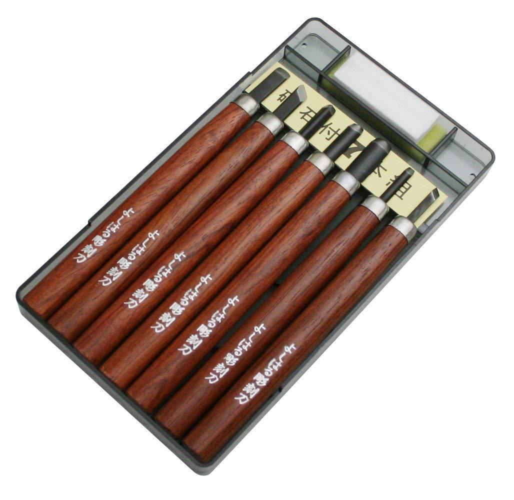 HARUページ‼️ Japanese Yoshiharu High Quality Chisel Engraving Knife 7pcs HP-7