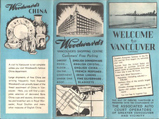 1940s VANCOUVER, BRITISH COLUMBIA vintage tourism brochure and map B.C., CANADA