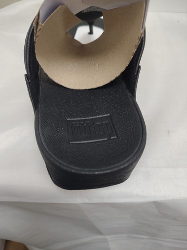 Women's Fit Flop Lulu Bejewelled Trim Toe-Post Sandals in Black UK Size 6 - Picture 6 of 10