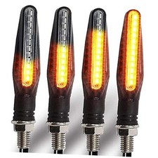 Motorcycle Blinkers Indicator Turn Signal Amber Flowing Sequential Universal 4