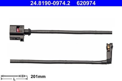 Warnkontakt Bremsbelagverschleiß ATE 24.8190-0974.2 für TT AUDI FVP FV9 FV3 FVR