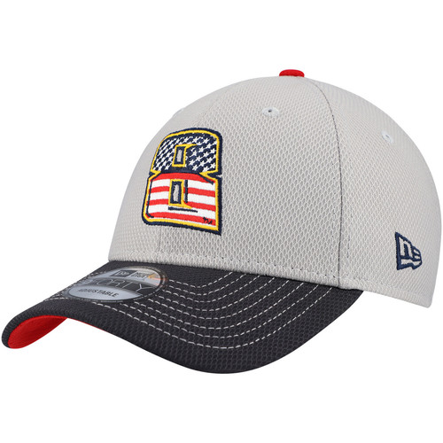 Men's New Era Gray/Navy Kyle Busch Salute 9FORTY Adjustable Hat
