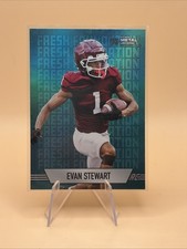 Evan Stewart 2024 Skybox Metal Universe Football Holo Rookie Card #FF-11. rookie card picture