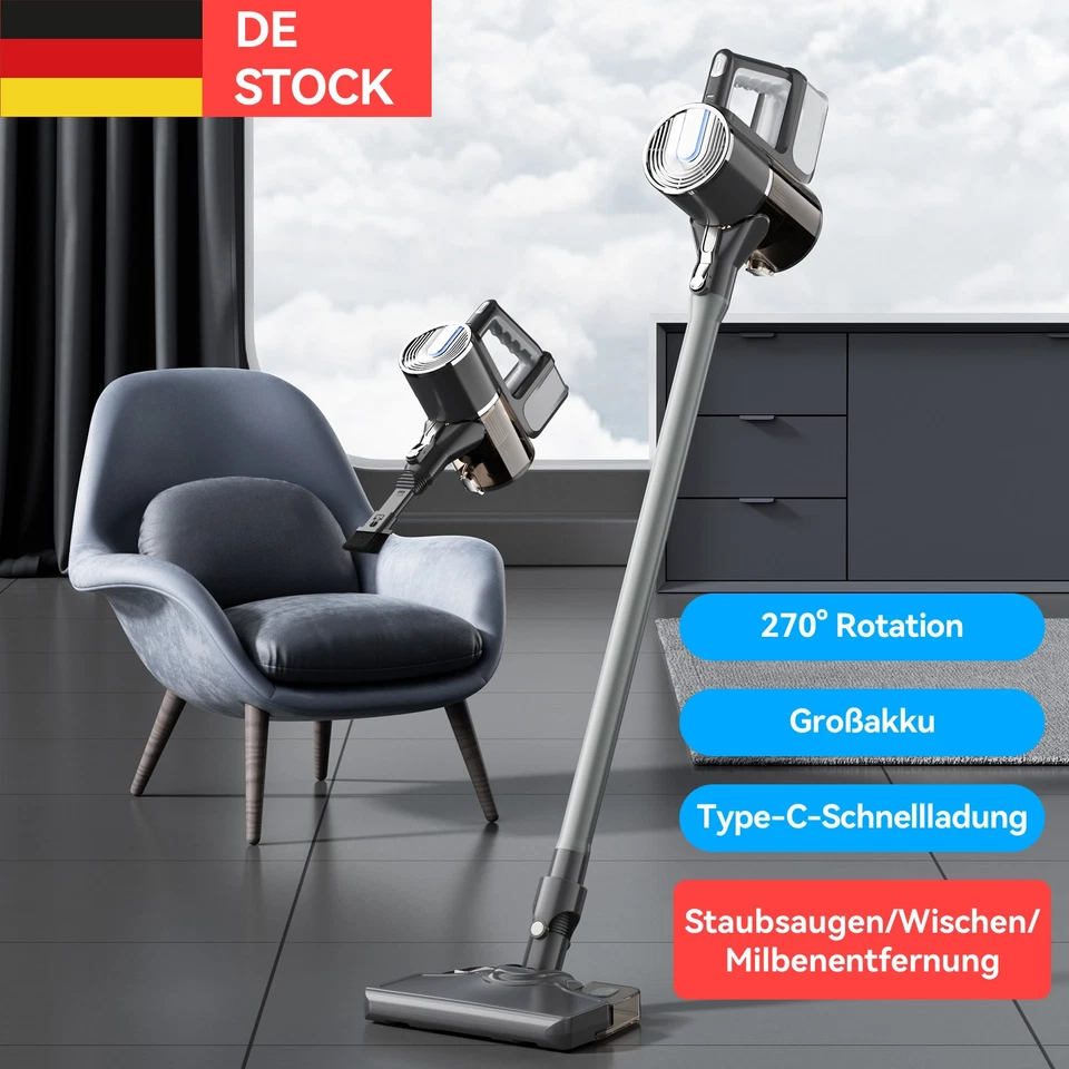 Staubsauger Hoover Akku 6IN1 mit Zubehör funktion Handstaubsauger kabellos HEPA - Bild 2 von 4