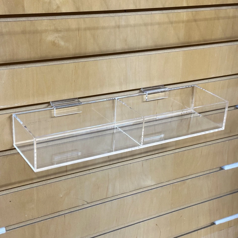 Acrylic Slatwall Display Bin – Multi-Compartments - Image 3 of 4
