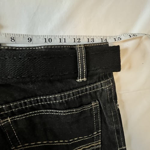 Jeans Indigo People uomo 28x30 nero gamba dritta lavaggio scuro tasche vita media - Foto 7 di 11