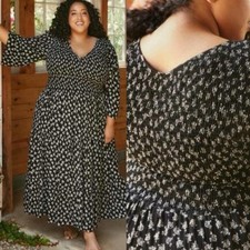 Size 1X NWT Christy Dawn The Basil Dress in Raven Meadow