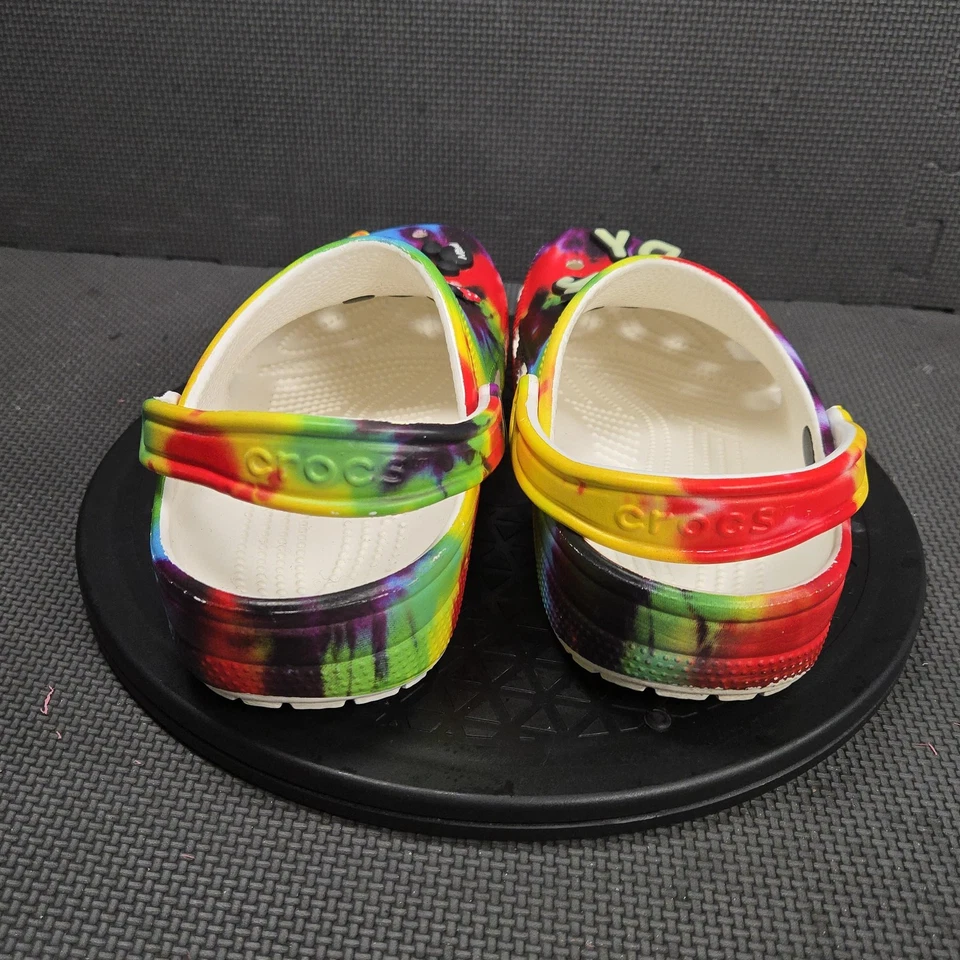 Zuecos Crocs Clásicos Zapatos Juveniles Talla 6 Tie Dye Disney Mickey Minnie Jibbitz Foto 4 de 4