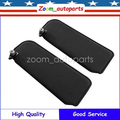 For 93-02 New Chevy CAMARO Pontiac Firebird sun visor set BLACK w/o mirror PAIR